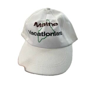 Otto Collection Maine Vacationland White Mesh Baseball Cap Hat Vintage Style